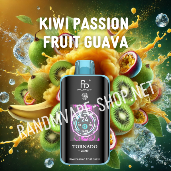Randm-Tornado-Vape-25000-Kiwi-Passion-Fruit-Guava RandM Tornado Vape 25000 Kiwi Passion Fruit Guava